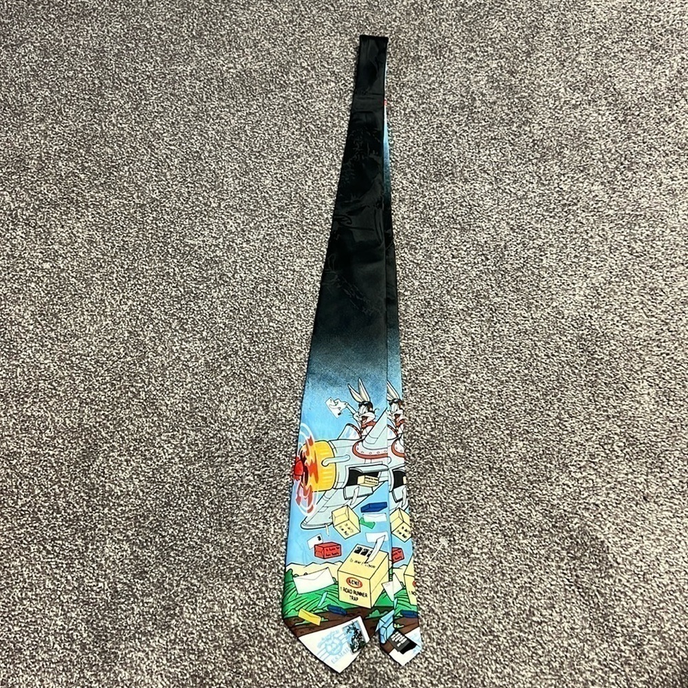 Looney Tunes Tie Bugs Bunny 1997 Stamp Collection Post Office US Mail Plane